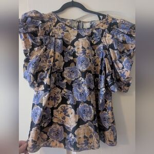 Floral Puff Sleeve Top